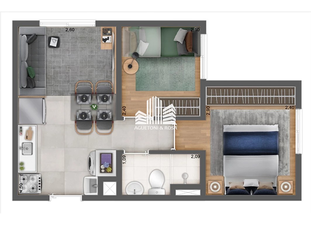 Apartamento à venda com 2 quartos, 33m² - Foto 19