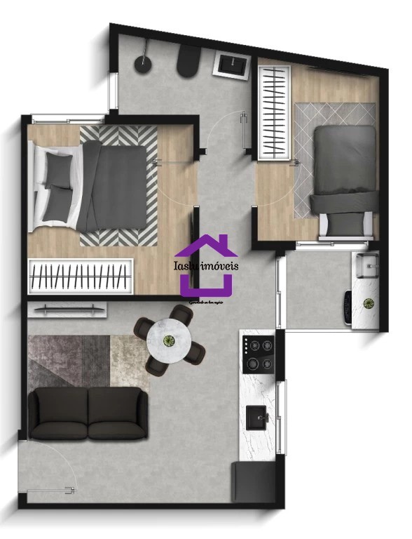 Apartamento à venda com 2 quartos, 34m² - Foto 6