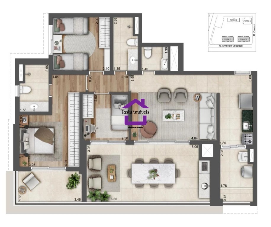 Apartamento à venda com 3 quartos, 72m² - Foto 7