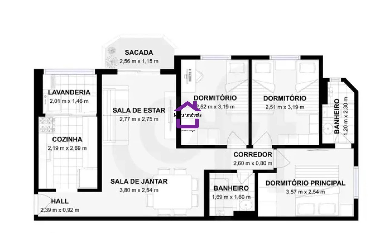 Apartamento à venda com 2 quartos, 70m² - Foto 14