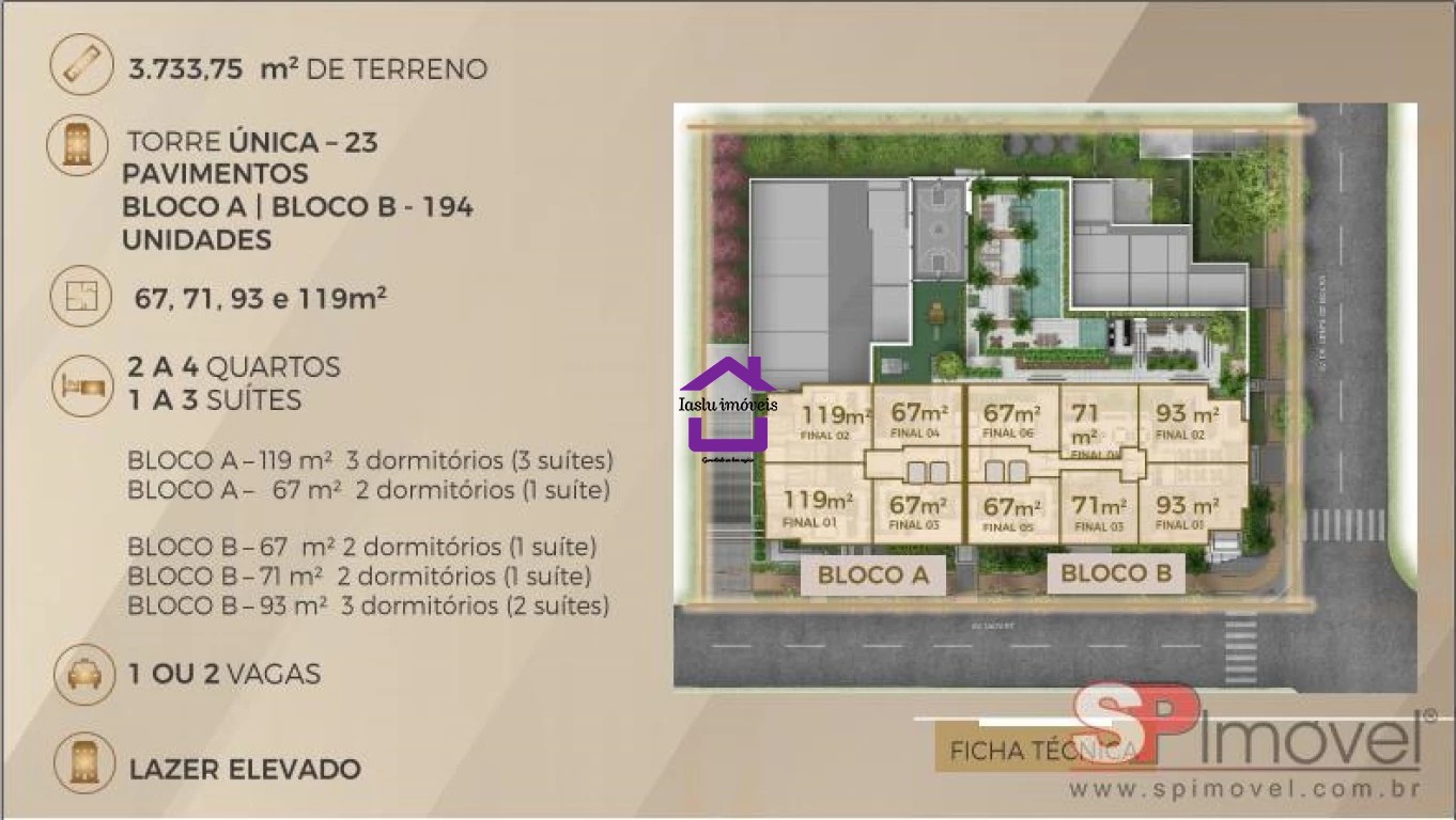 Apartamento à venda com 2 quartos, 67m² - Foto 3