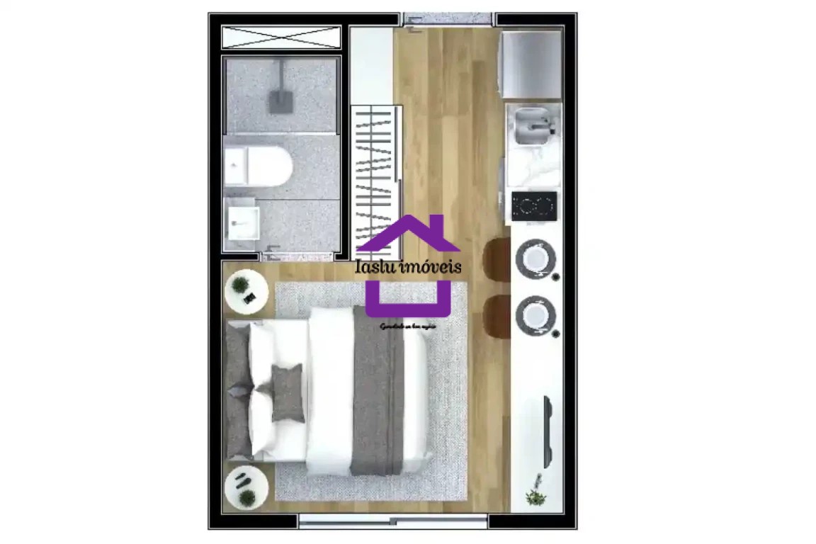 Apartamento, 1 quarto, 17 m² - Foto 1