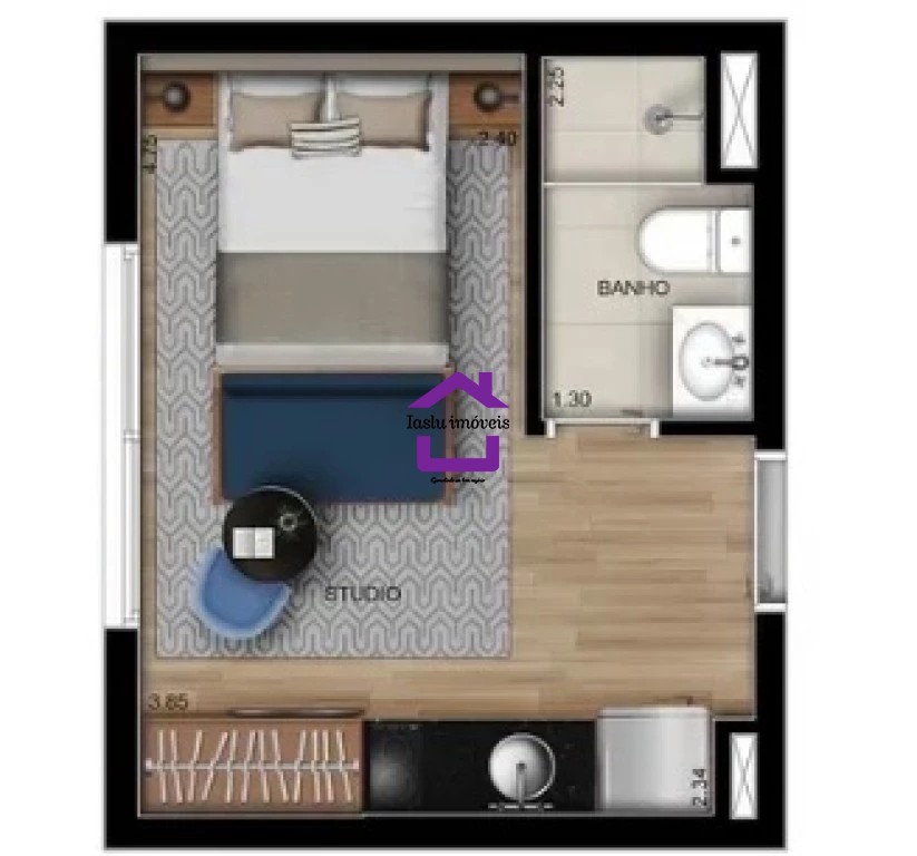 Apartamento à venda e aluguel com 1 quarto, 22m² - Foto 7