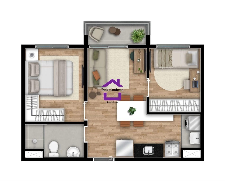 Apartamento à venda com 2 quartos, 43m² - Foto 1