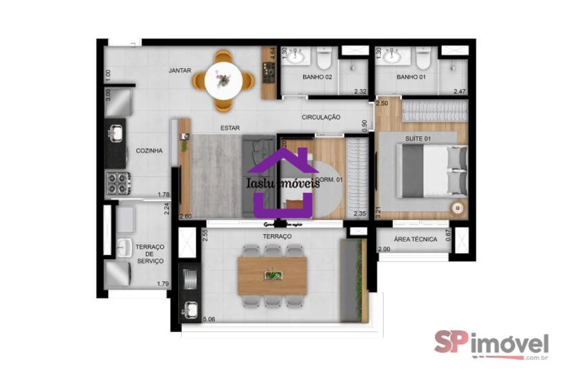 Apartamento, 2 quartos, 69 m² - Foto 8