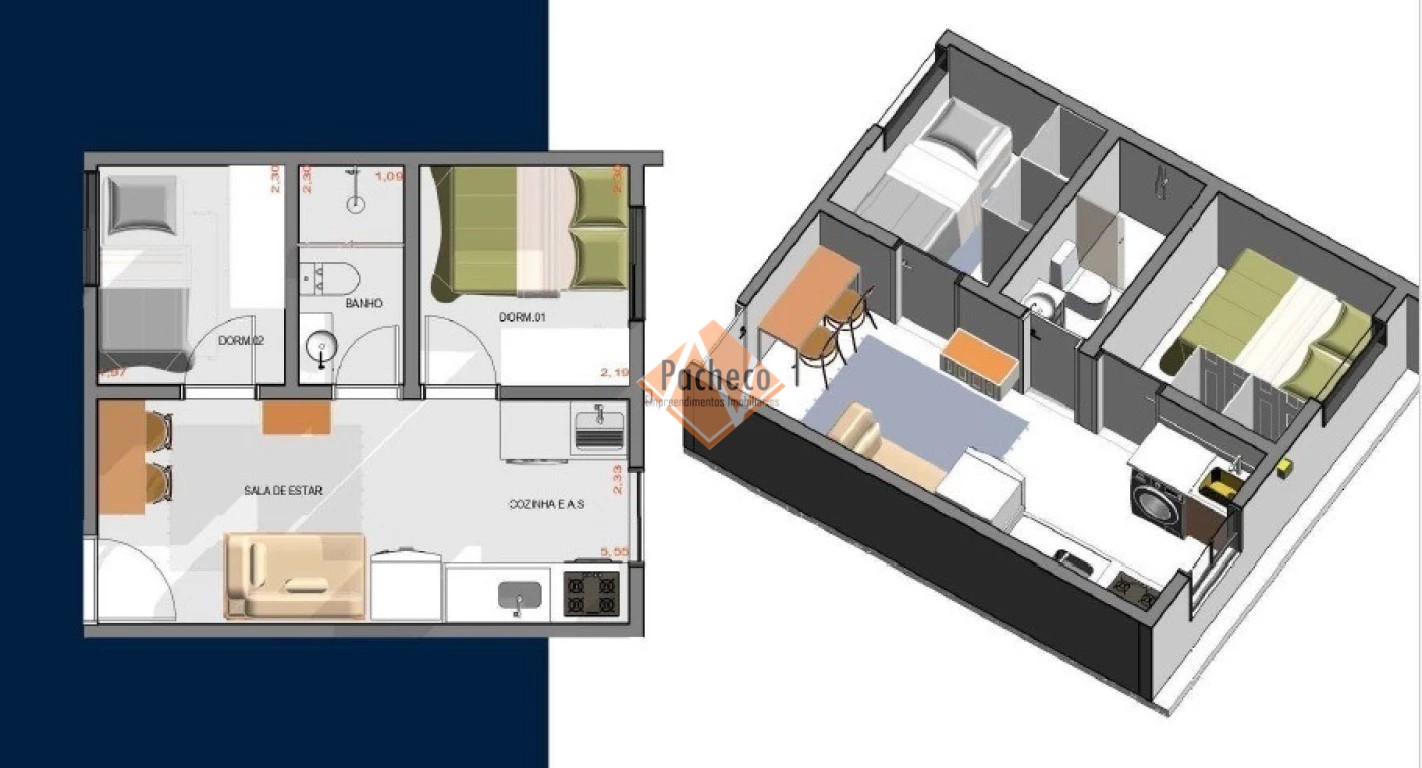 Apartamento, 2 quartos, 31 m² - Foto 3