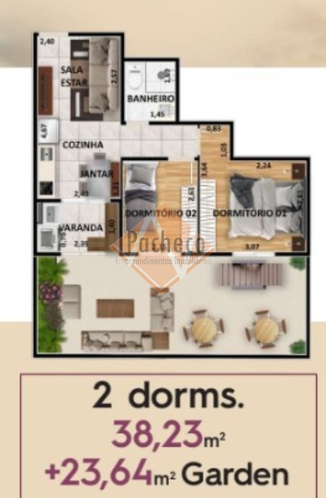 Apartamento à venda com 2 quartos, 69m² - Foto 9