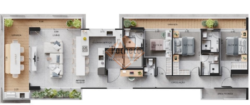 Apartamento à venda com 3 quartos, 150m² - Foto 18