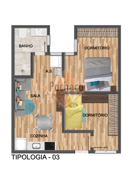 Apartamento à venda com 2 quartos, 40m² - Foto 9