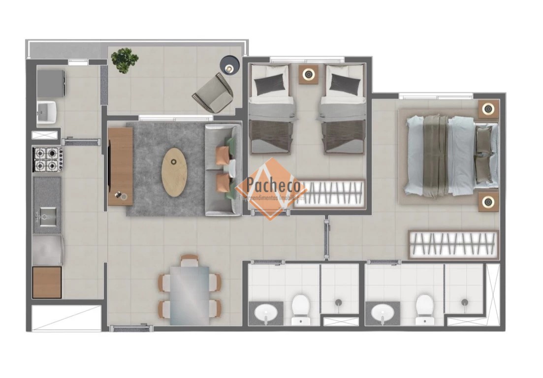 Apartamento, 2 quartos, 57 m² - Foto 12