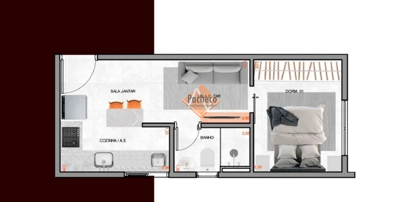 Apartamento, 1 quarto, 30 m² - Foto 7