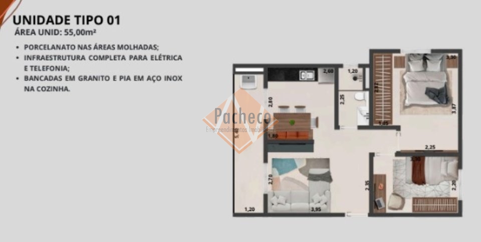 Apartamento à venda com 2 quartos, 50m² - Foto 7