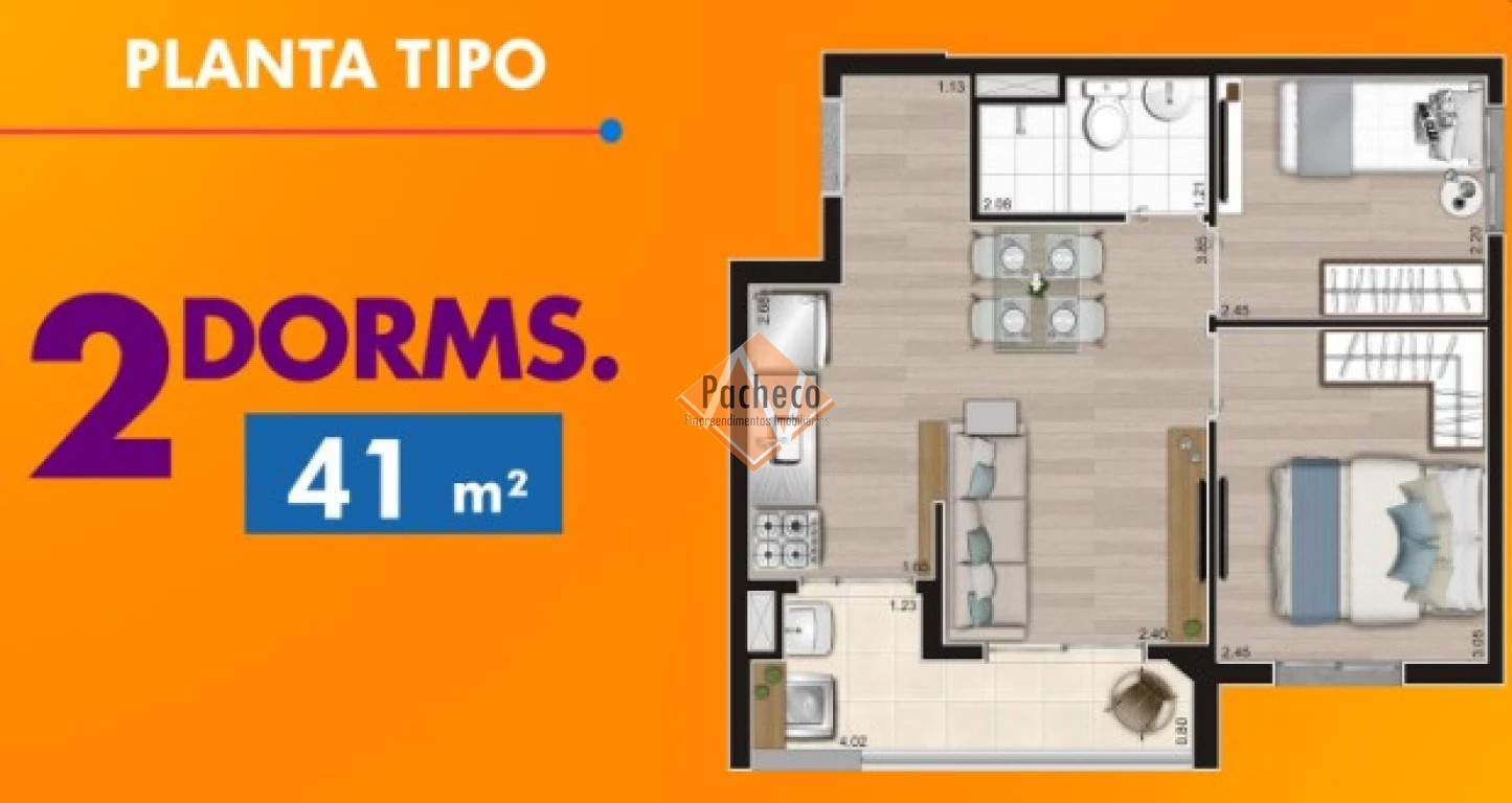 Apartamento à venda com 2 quartos, 43m² - Foto 12