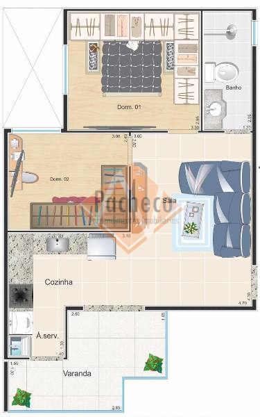 Apartamento à venda com 2 quartos, 48m² - Foto 5