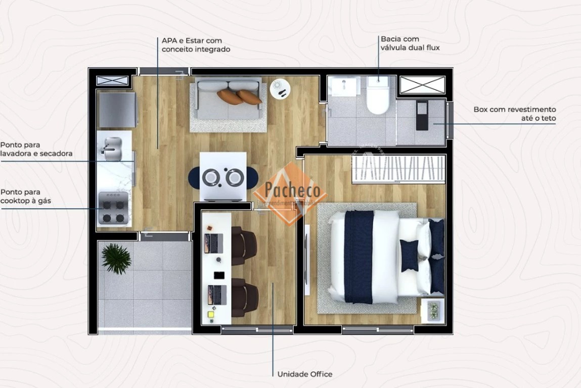 Apartamento, 1 quarto, 27 m² - Foto 7