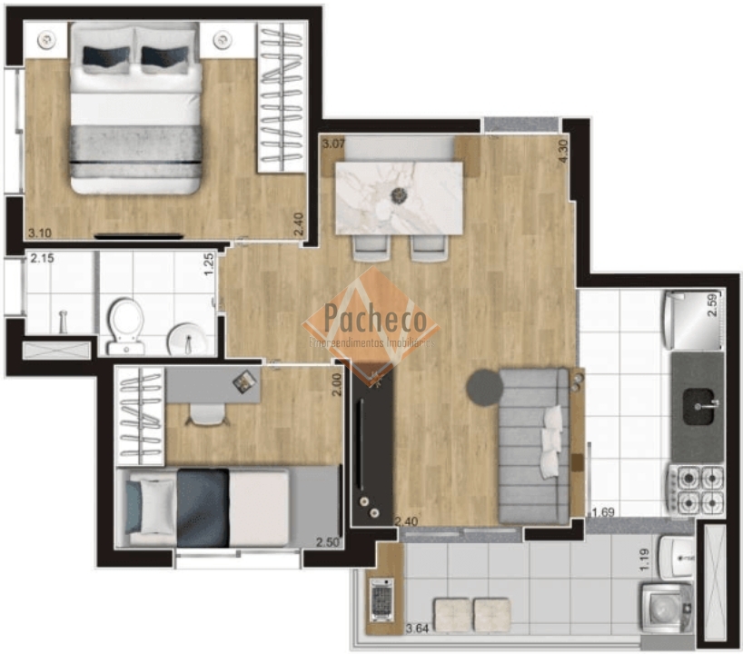 Apartamento à venda com 2 quartos, 39m² - Foto 20