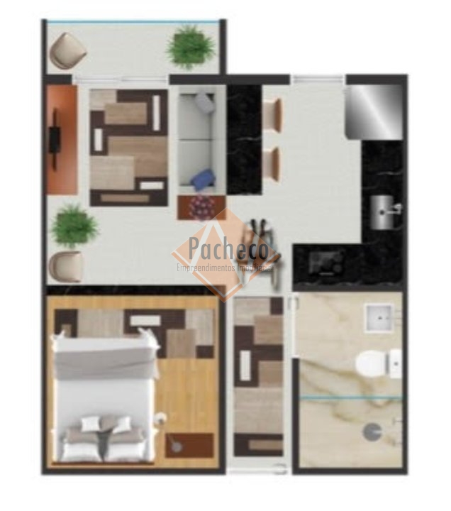 Apartamento à venda com 1 quarto, 35m² - Foto 9