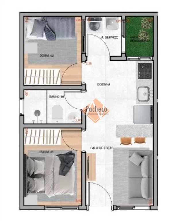 Apartamento, 2 quartos, 33 m² - Foto 5