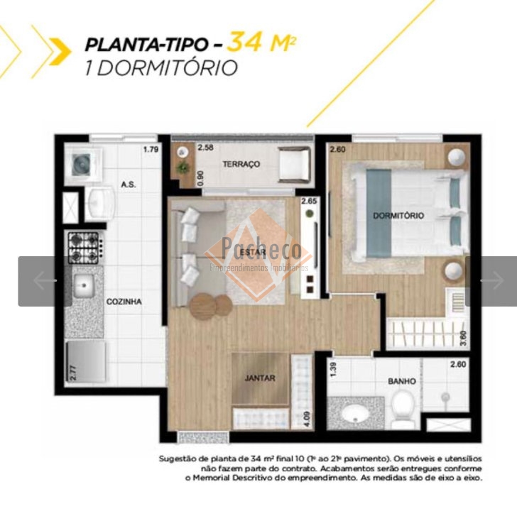 Apartamento à venda com 1 quarto, 34m² - Foto 20