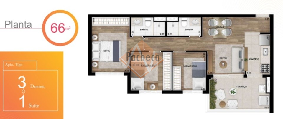 Apartamento à venda com 2 quartos, 55m² - Foto 5