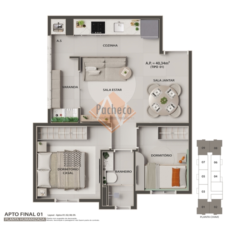 Apartamento à venda com 2 quartos, 41m² - Foto 11