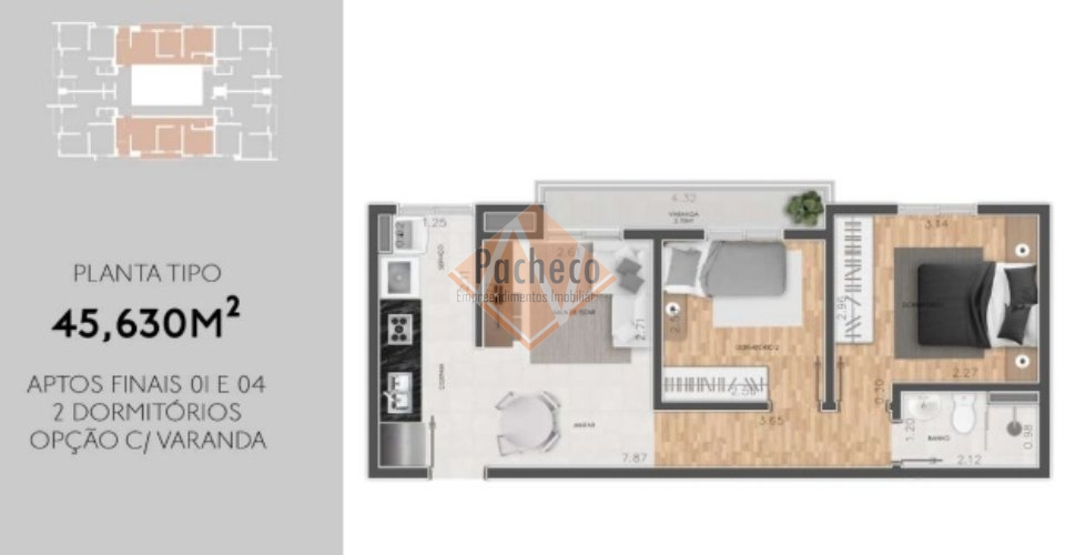 Apartamento à venda com 2 quartos, 41m² - Foto 16