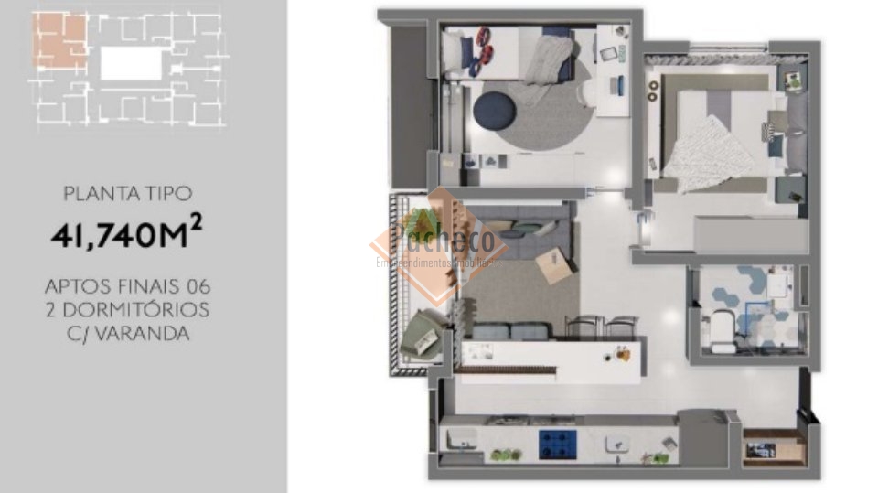 Apartamento à venda com 2 quartos, 41m² - Foto 20