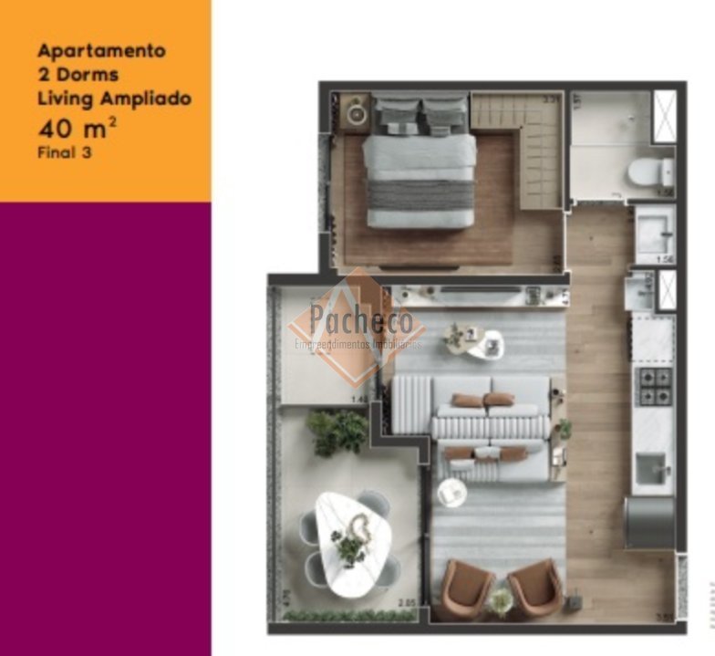 Apartamento à venda com 2 quartos, 40m² - Foto 23