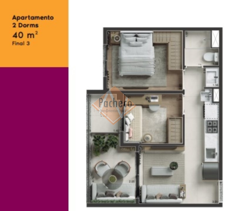 Apartamento à venda com 2 quartos, 40m² - Foto 21