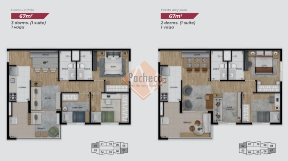 Apartamento à venda com 2 quartos, 54m² - Foto 8