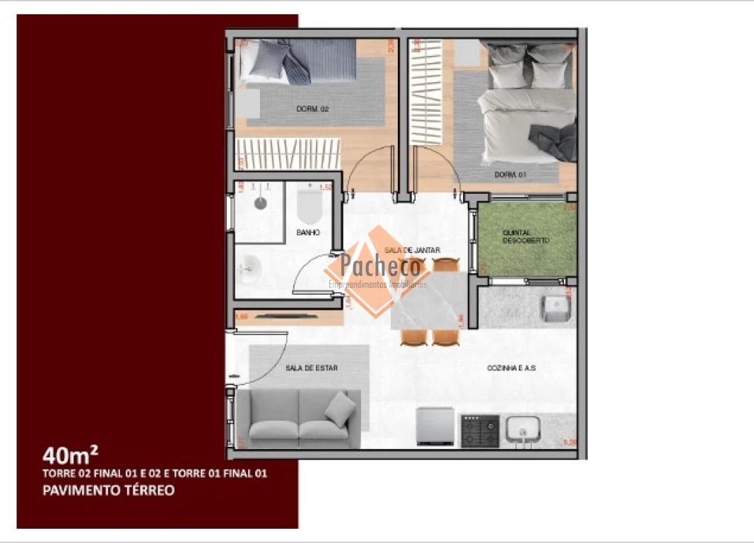 Apartamento, 2 quartos, 40 m² - Foto 6