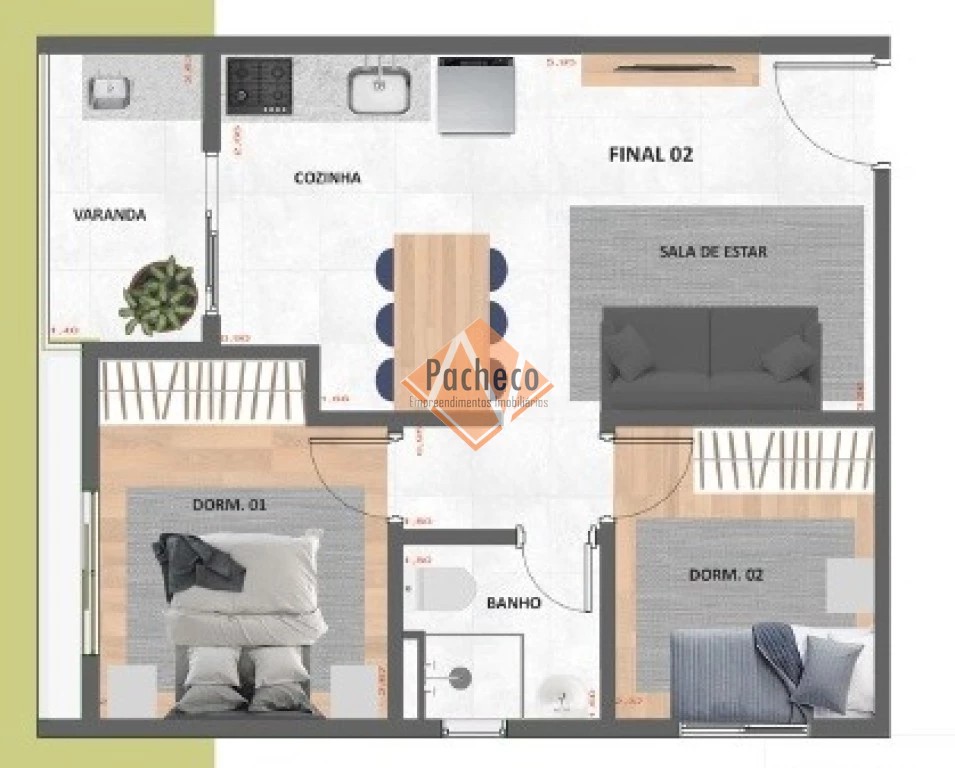 Apartamento, 2 quartos, 50 m² - Foto 3
