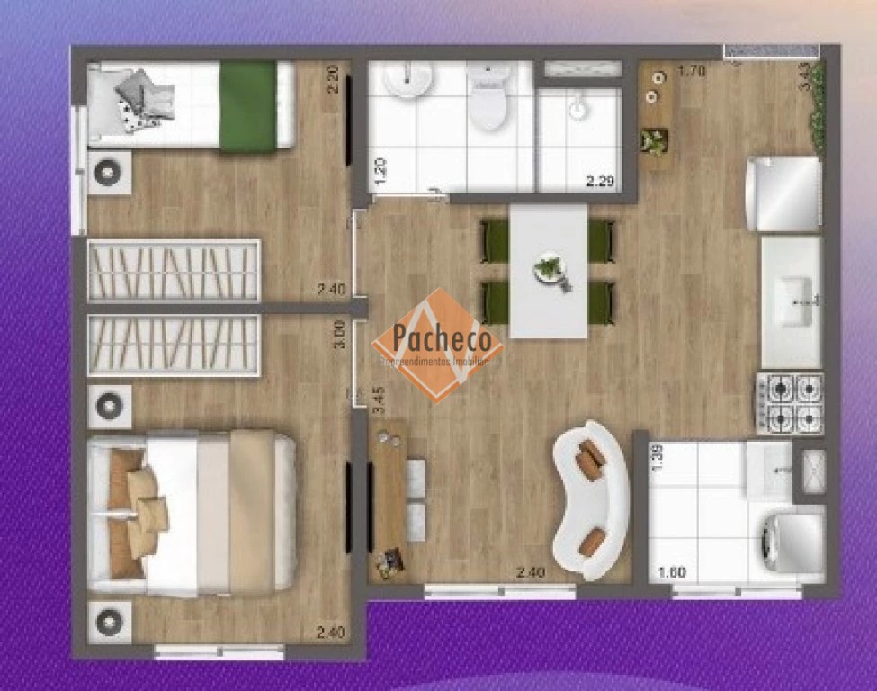 Apartamento, 2 quartos, 35 m² - Foto 3