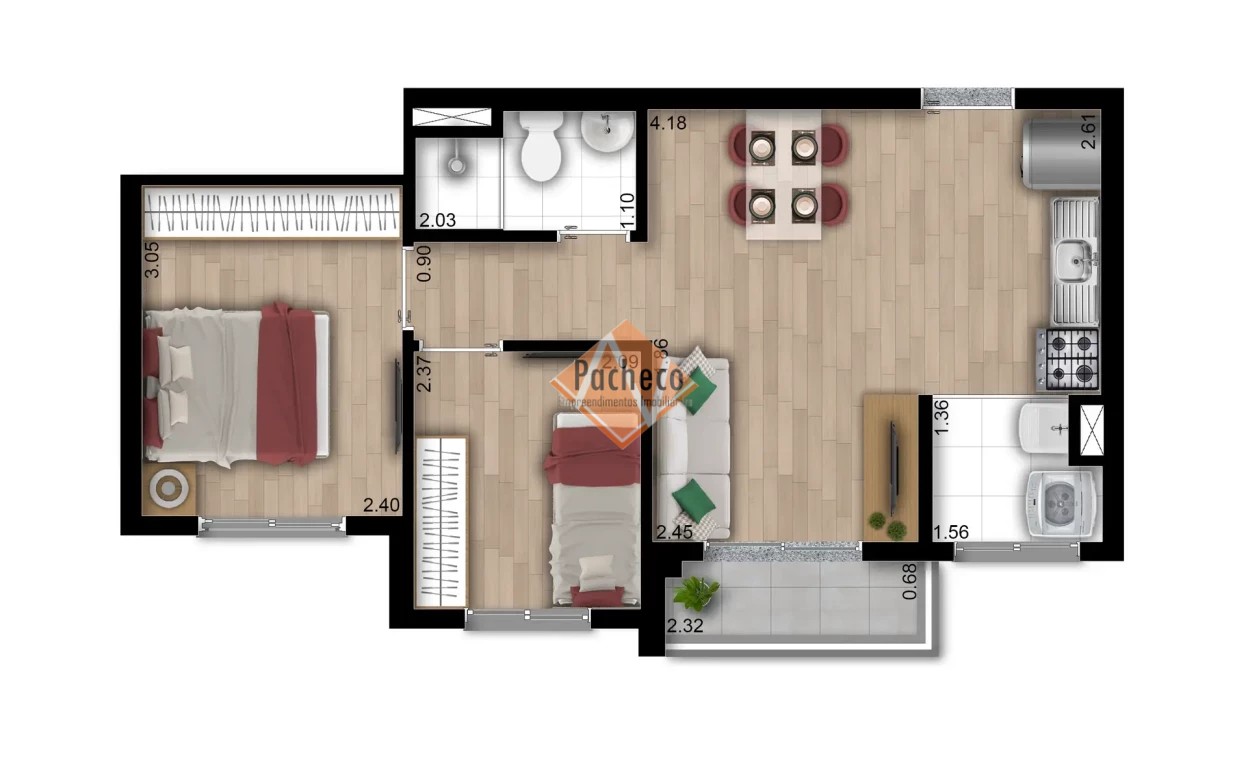 Apartamento, 2 quartos, 40 m² - Foto 10