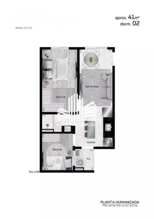 Apartamento à venda com 2 quartos, 32m² - Foto 6