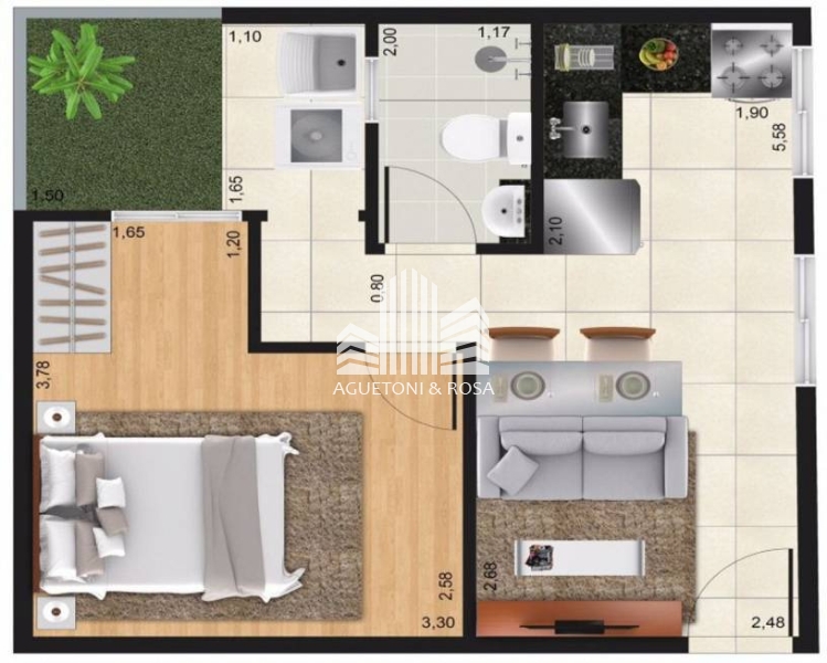 Apartamento à venda com 1 quarto, 32m² - Foto 24