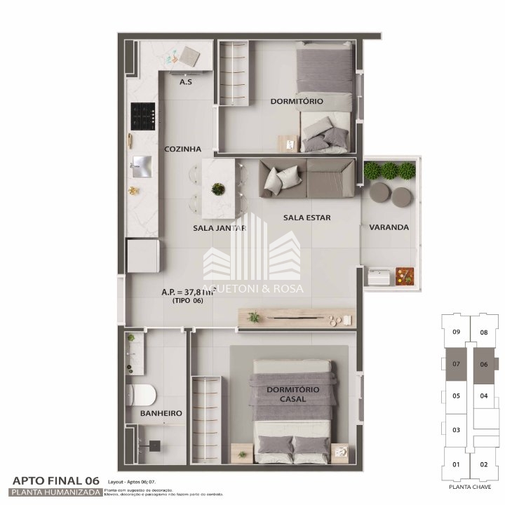 Apartamento à venda com 2 quartos, 37m² - Foto 10