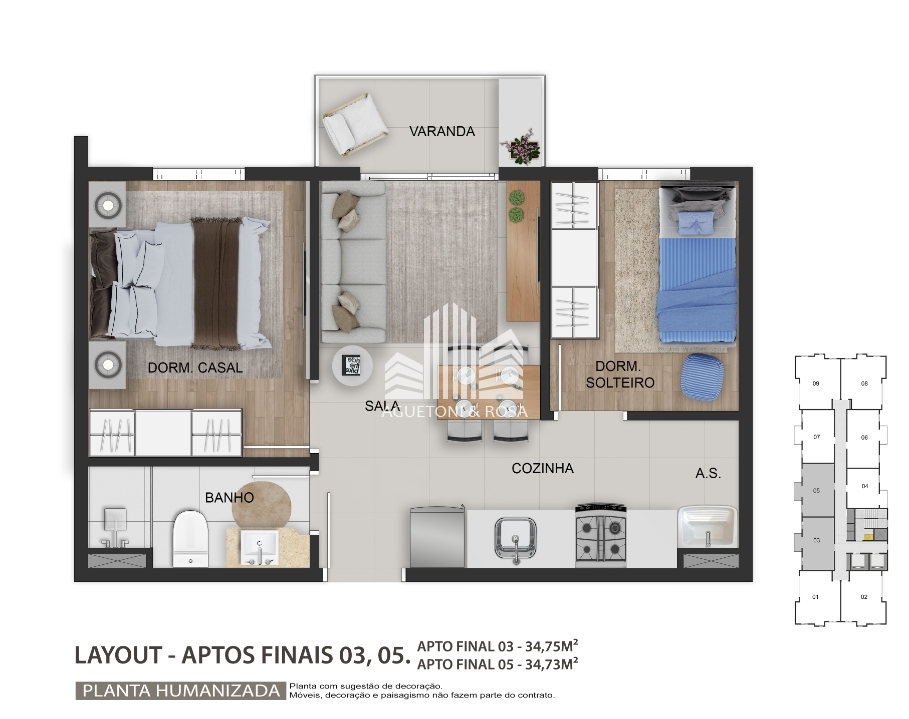 Apartamento à venda com 1 quarto, 35m² - Foto 12