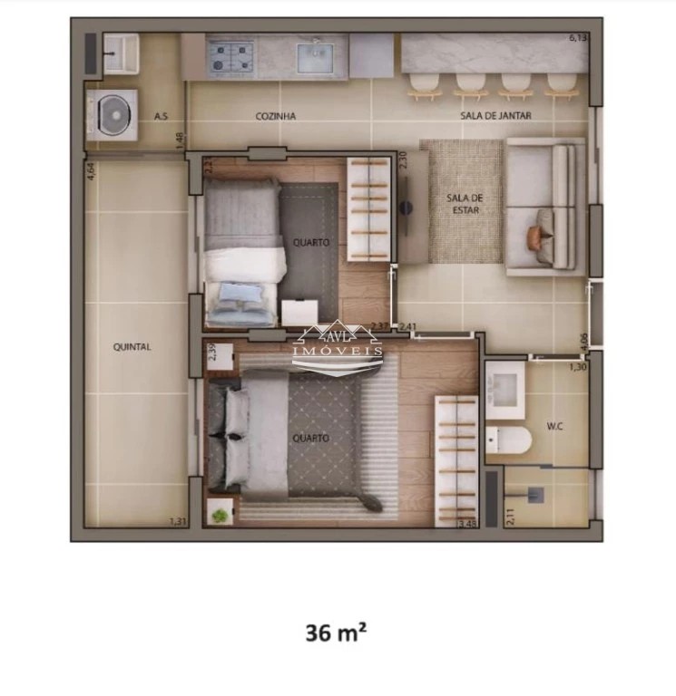 Apartamento, 1 quarto, 29 m² - Foto 4