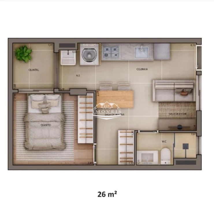 Apartamento, 1 quarto, 29 m² - Foto 5