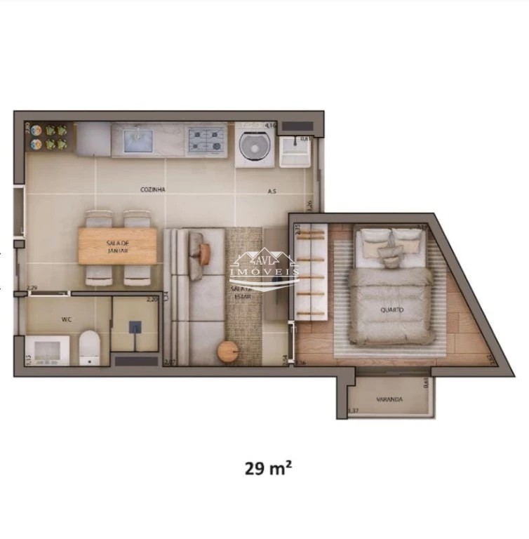 Apartamento, 1 quarto, 29 m² - Foto 7