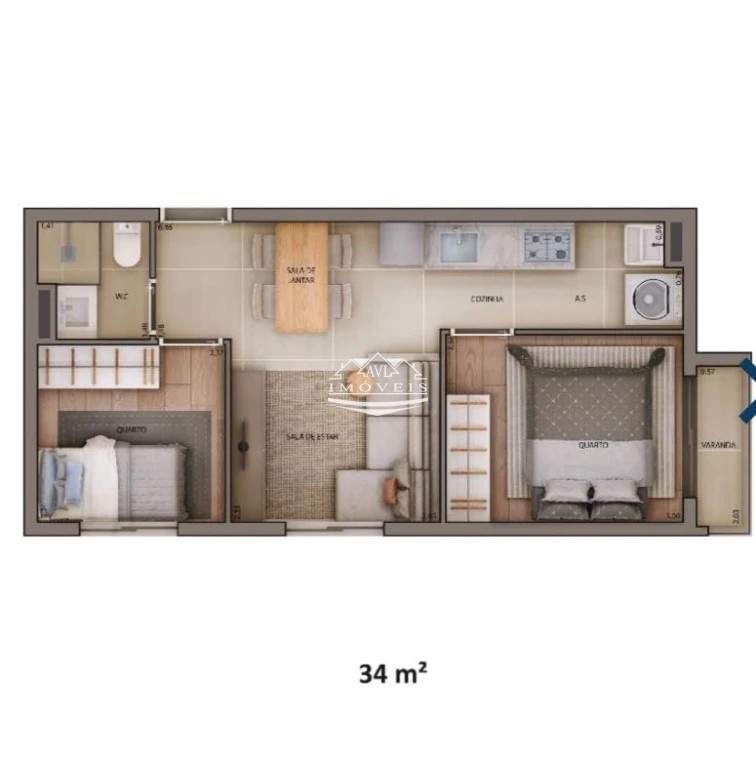 Apartamento, 1 quarto, 29 m² - Foto 10