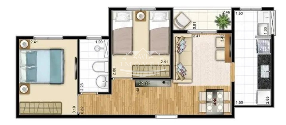 Apartamento à venda com 2 quartos, 44m² - Foto 13