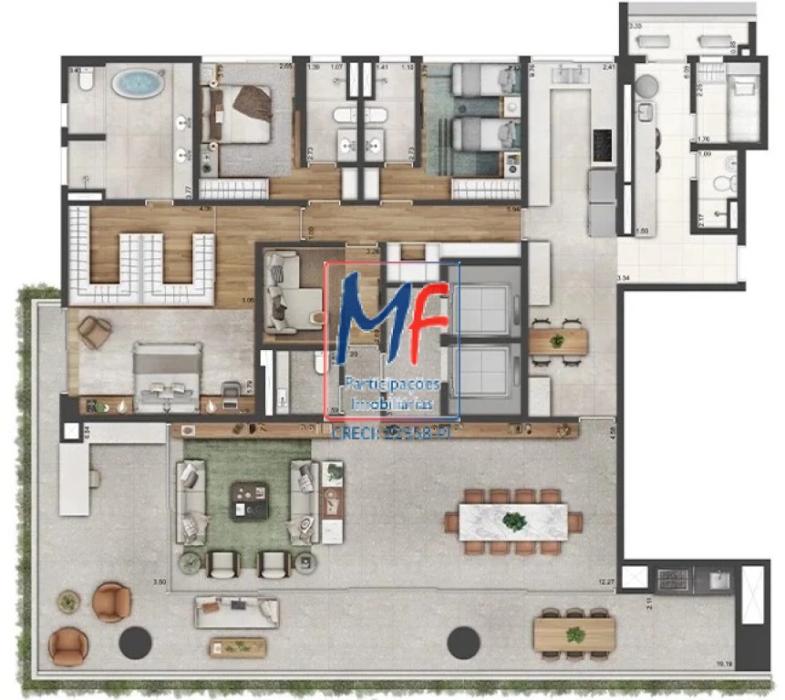 Apartamento, 3 quartos, 317 m² - Foto 1